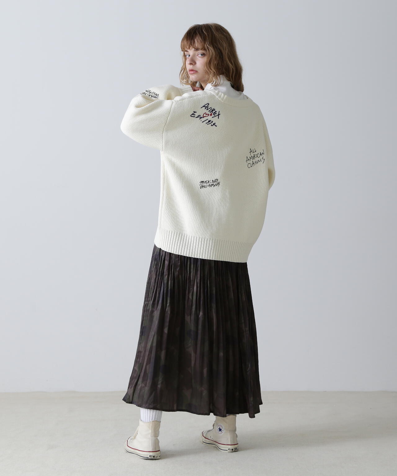 【直営店限定】SCRIBBLING KNIT CARDIGAN/ スクリブリング ニットカーディガン