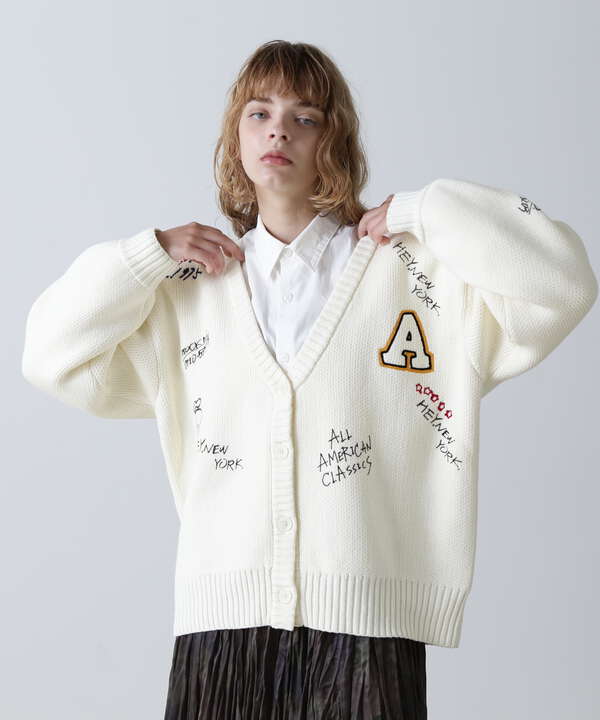 【直営店限定】SCRIBBLING KNIT CARDIGAN/ スクリブリング ニットカーディガン