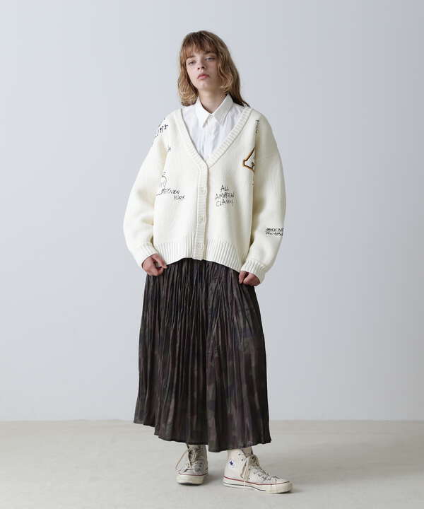 【直営店限定】SCRIBBLING KNIT CARDIGAN/ スクリブリング ニットカーディガン