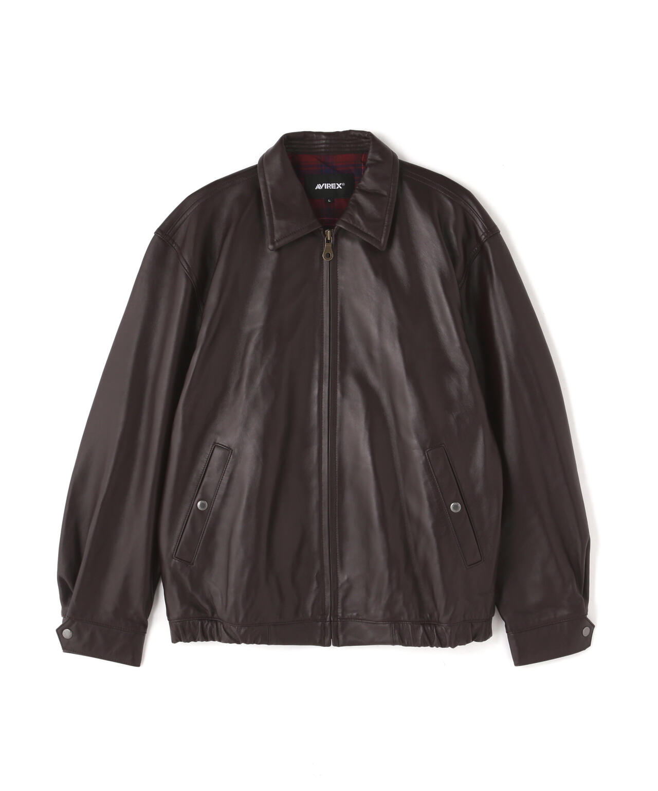 COMFORTABLE LEATHER SWING TOP JACKET / コンフォータブル レザー スウィングトップ ジャケット