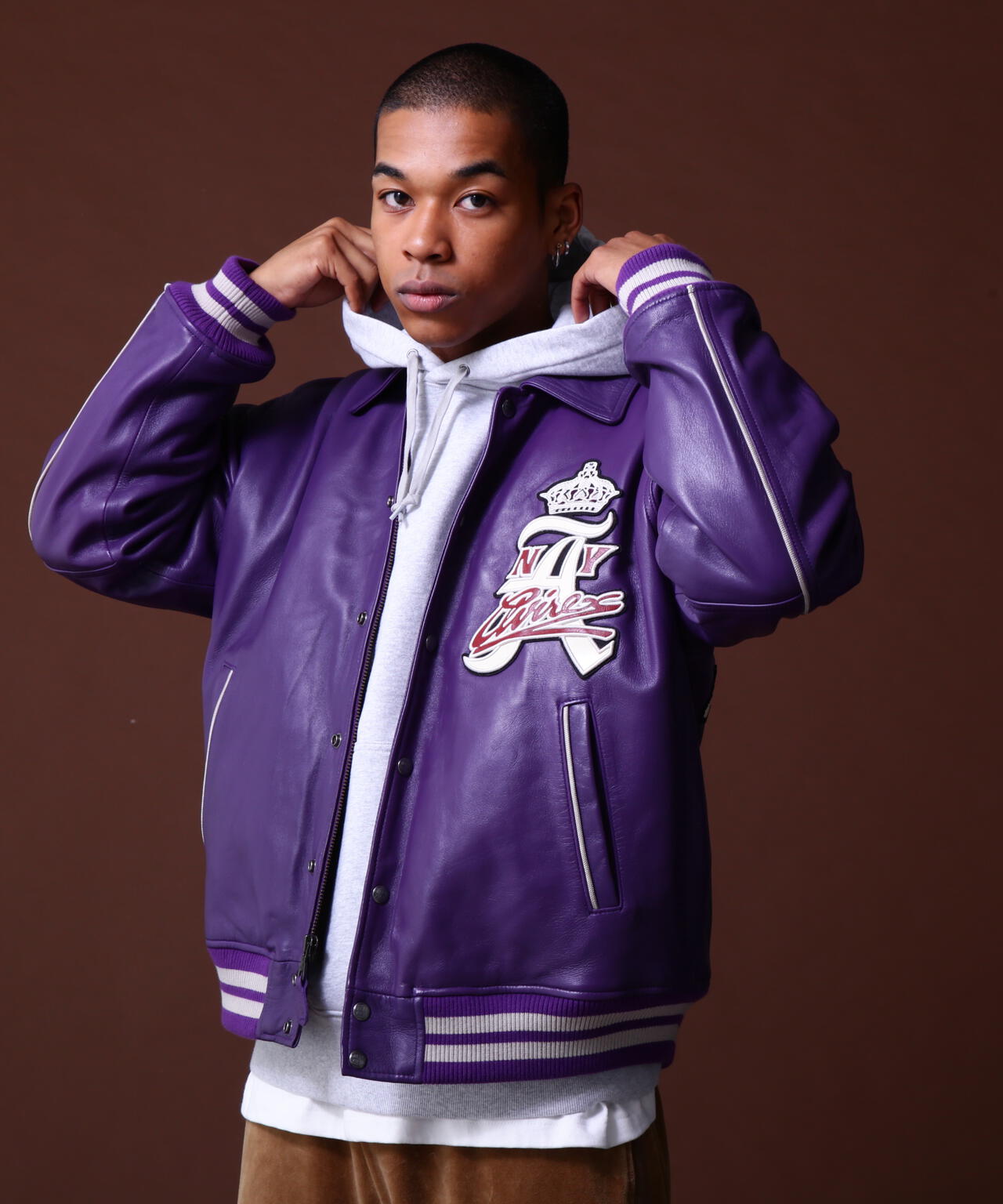 VERTICALGARAGEJ.S.B./(M)Monogram Logo Varsity Jacket