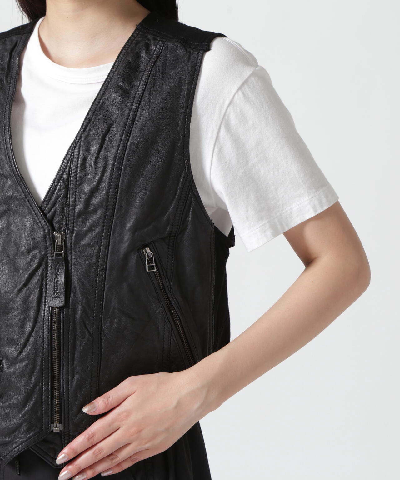 THE RIDERS LEATHER VEST/ ライダースベスト