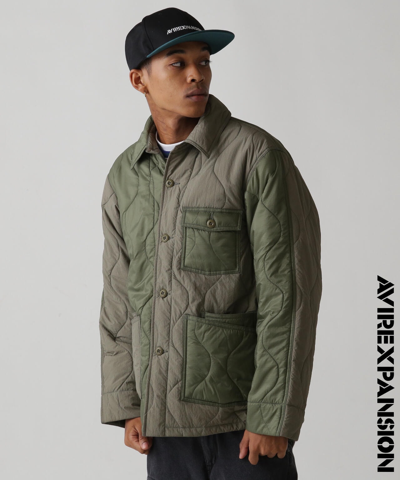 AVIREX × EXPANSION》2TONE QUILTE COVER JACKET | AVIREX 