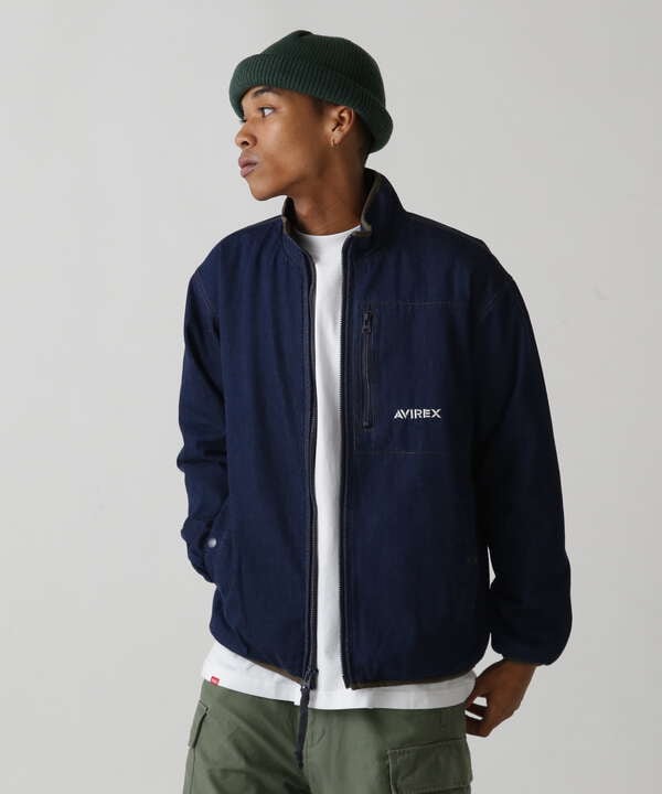 《WEB&DEPOT限定》DENIM STAND BLOUSON / デニム スタンド ブルゾン / AVIREX / アヴィレックス