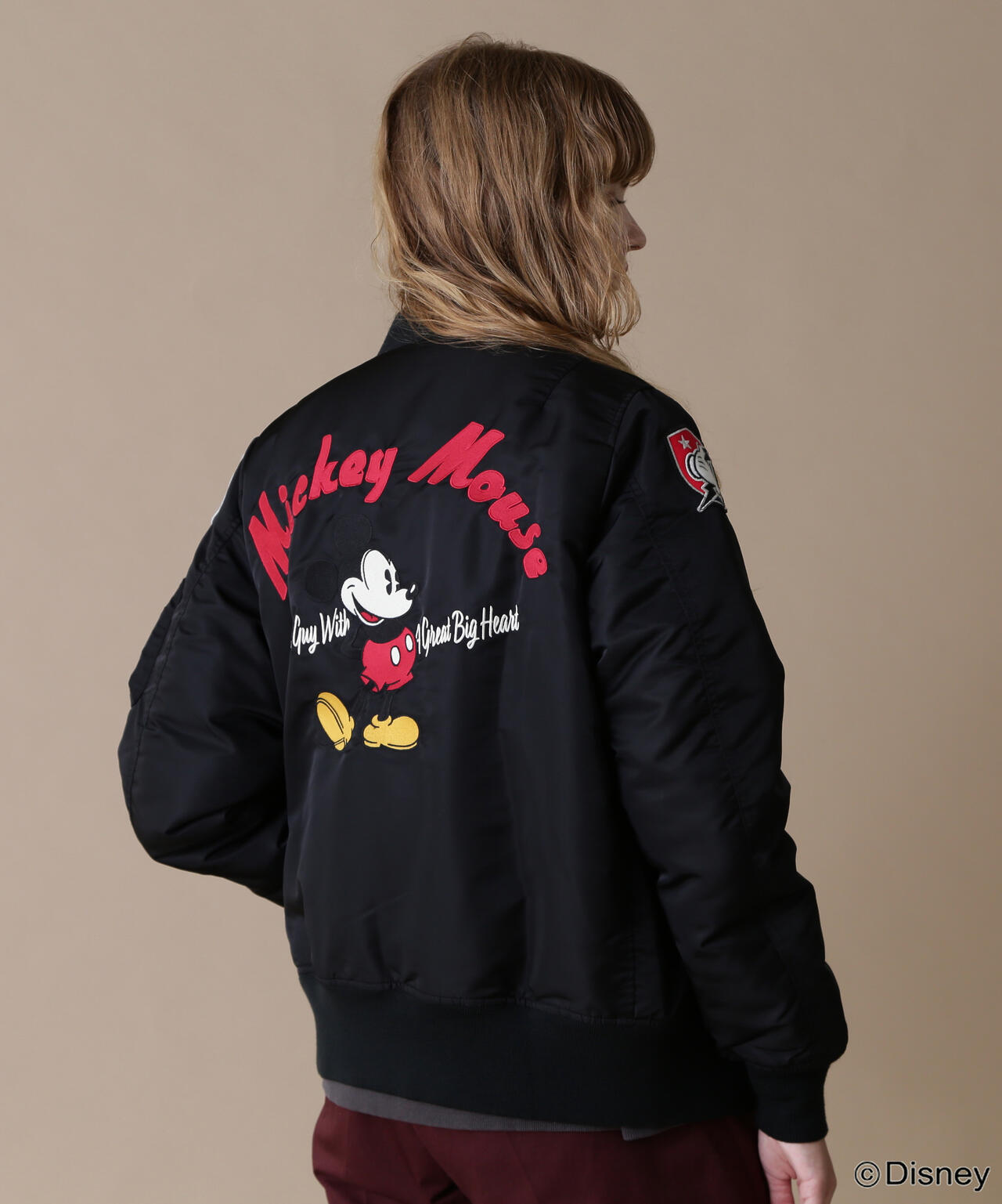 Disney Collection》L-FLIGHT JACKET MICKEY / MA-1 | AVIREX