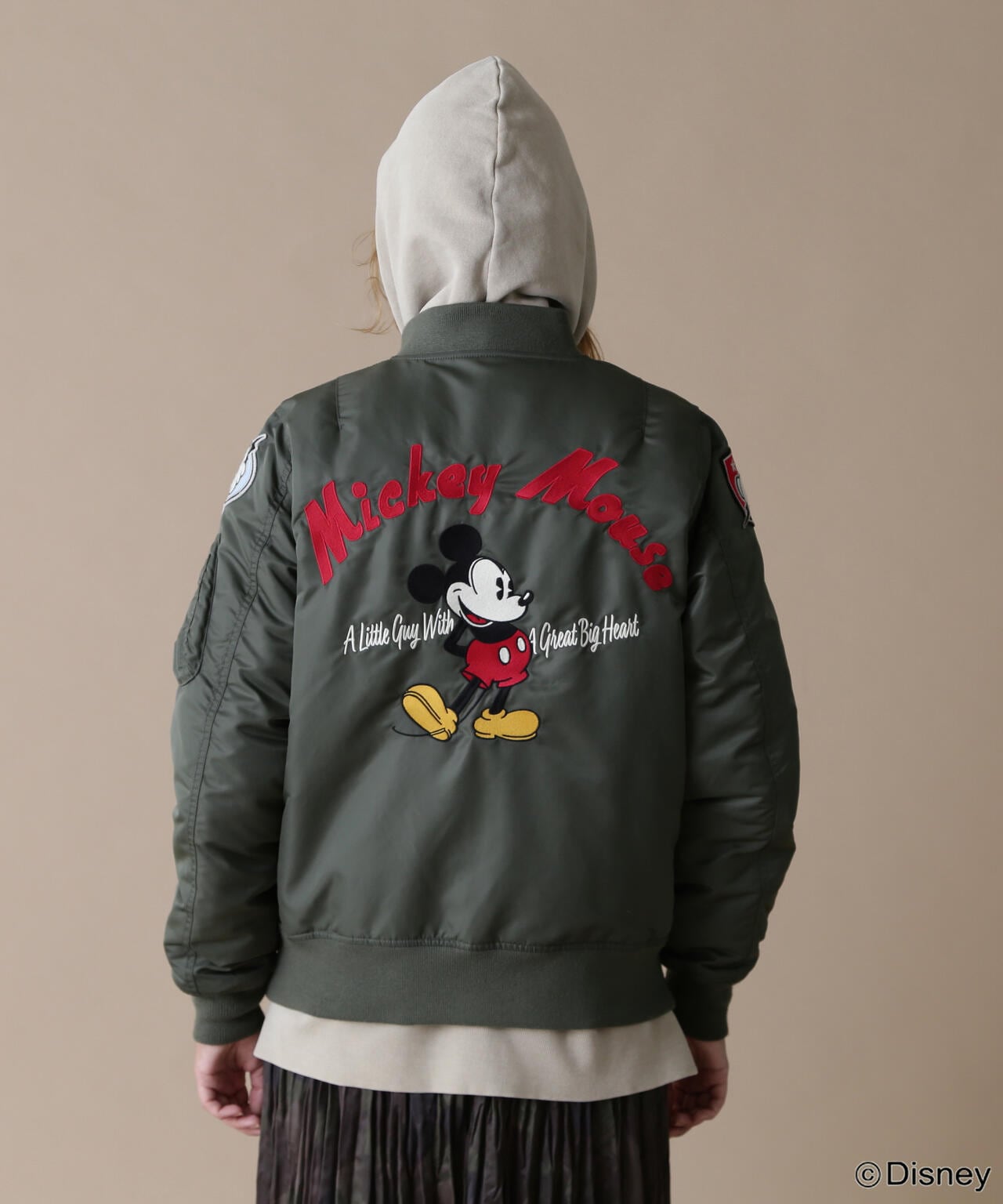 Disney Collection》L-FLIGHT JACKET MICKEY / MA-1 | AVIREX