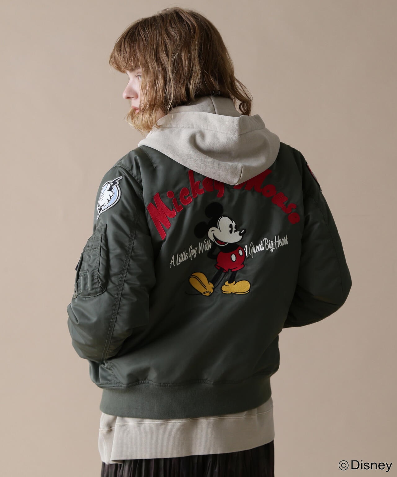 Disney Collection》L-FLIGHT JACKET MICKEY / MA-1 | AVIREX