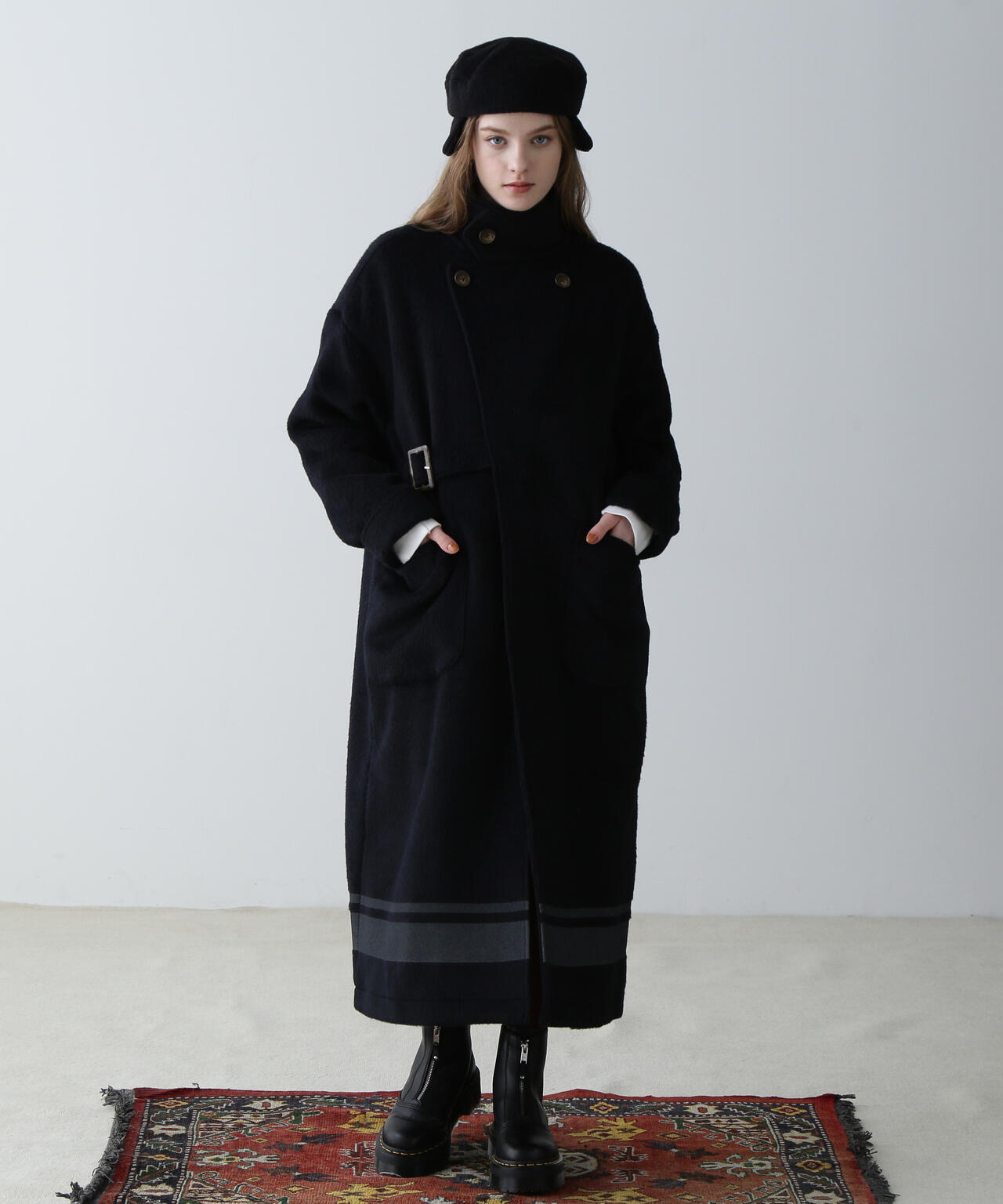 【my beautiful landlet】 KNIT LONG COAT袖丈85cm