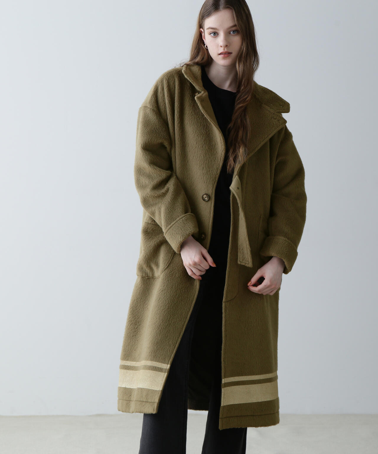 【my beautiful landlet】 KNIT LONG COAT袖丈85cm