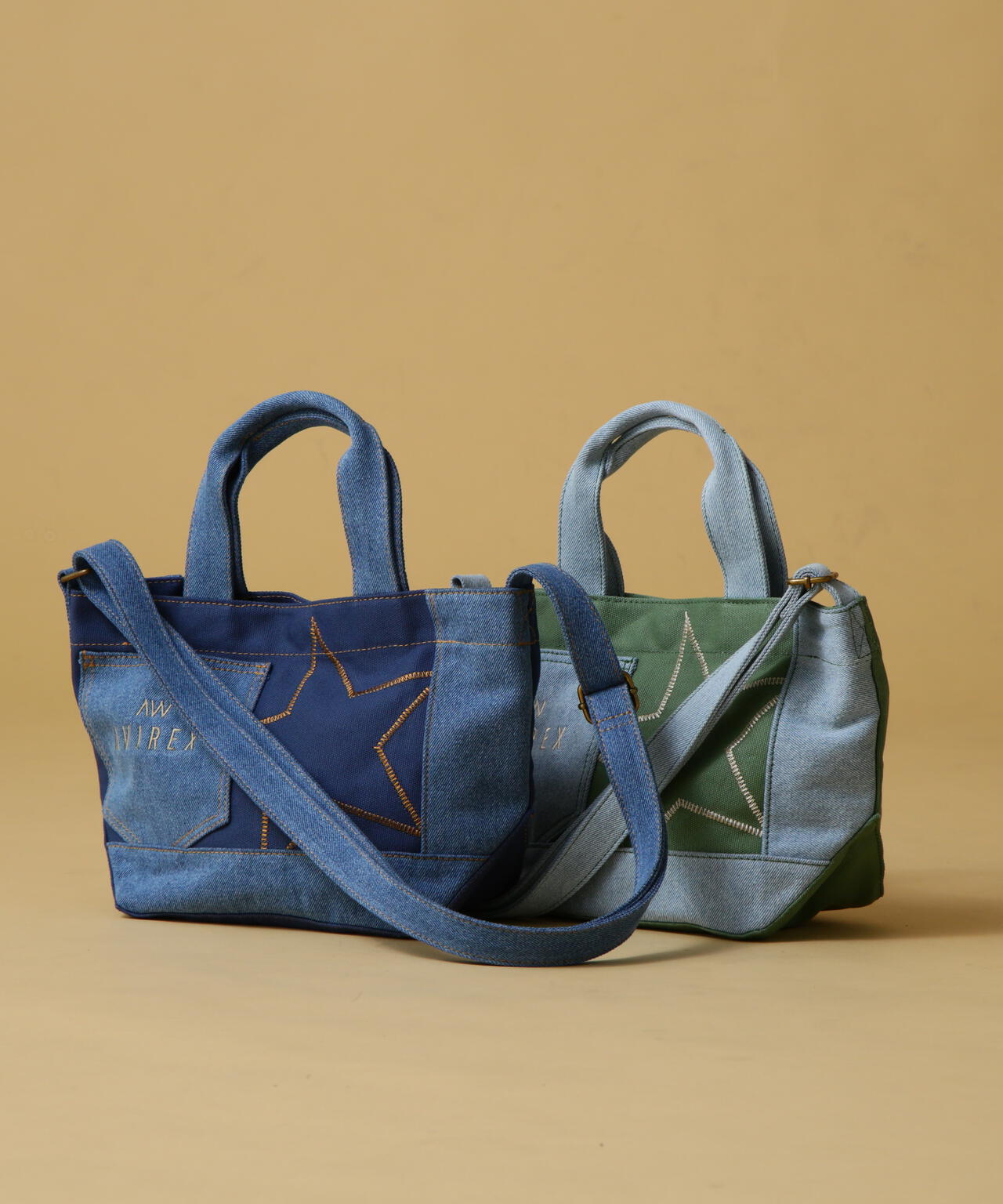 Denim canvas best sale tote bag