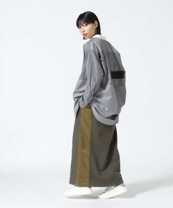 【WEB&DEPOT限定】スウェットコンビロングスカート/ SWEAT COMBI LONG SKIRT