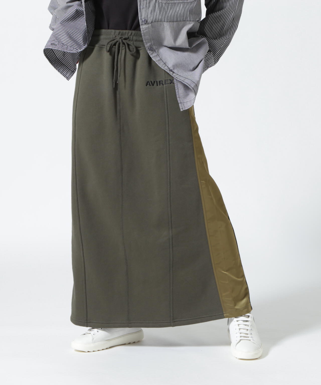 WEB&DEPOT限定】スウェットコンビロングスカート/ SWEAT COMBI LONG SKIRT-