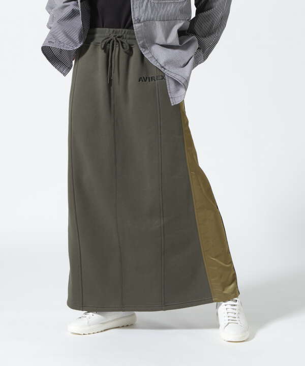 【WEB&DEPOT限定】スウェットコンビロングスカート/ SWEAT COMBI LONG SKIRT