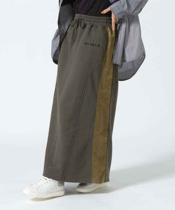 【WEB&DEPOT限定】スウェットコンビロングスカート/ SWEAT COMBI LONG SKIRT