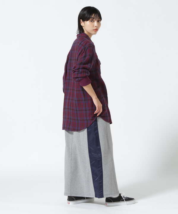 【WEB&DEPOT限定】スウェットコンビロングスカート/ SWEAT COMBI LONG SKIRT