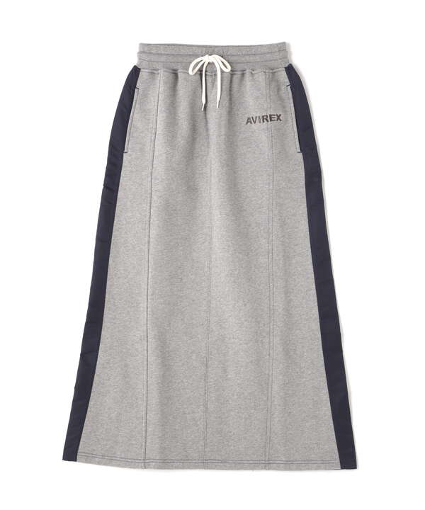 【WEB&DEPOT限定】スウェットコンビロングスカート/ SWEAT COMBI LONG SKIRT