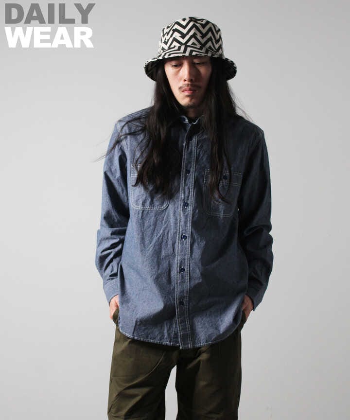 DAILY/デイリー》BASIC CHAMBRAY LONG SLEEVE SHIRT / 長袖 ベーシック シャンブレー シャツ /  （7833920003） | AVIREX ( アヴィレックス ) | 【公式】通販 MIX.Tokyo