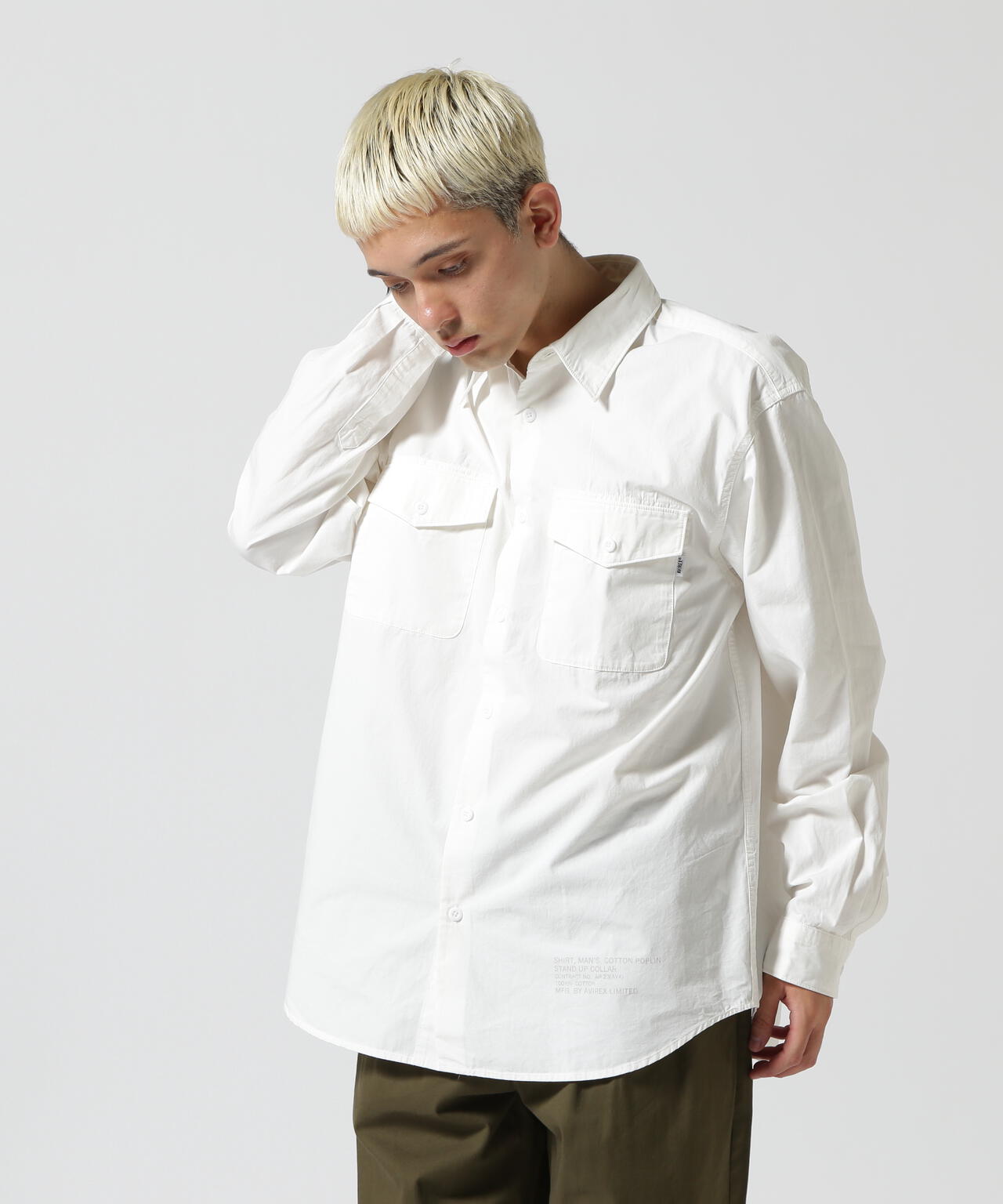 BASIC ARMY POPLIN L/S SHIRT / ベーシック アーミー ポプリン 長袖 