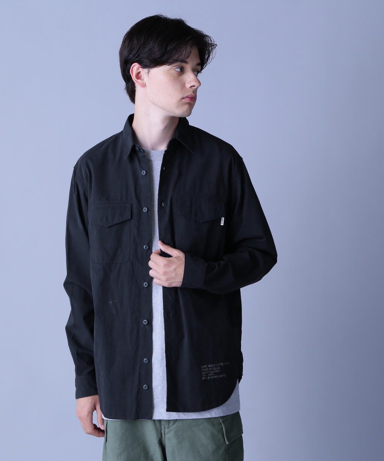 BASIC ARMY POPLIN L/S SHIRT / ベーシック アーミー ポプリン 長袖