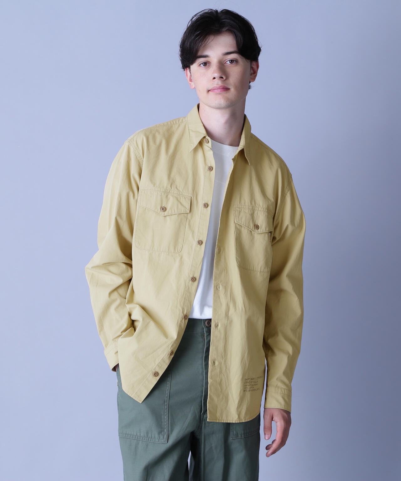 BASIC ARMY POPLIN L/S SHIRT / ベーシック アーミー ポプリン 長袖 