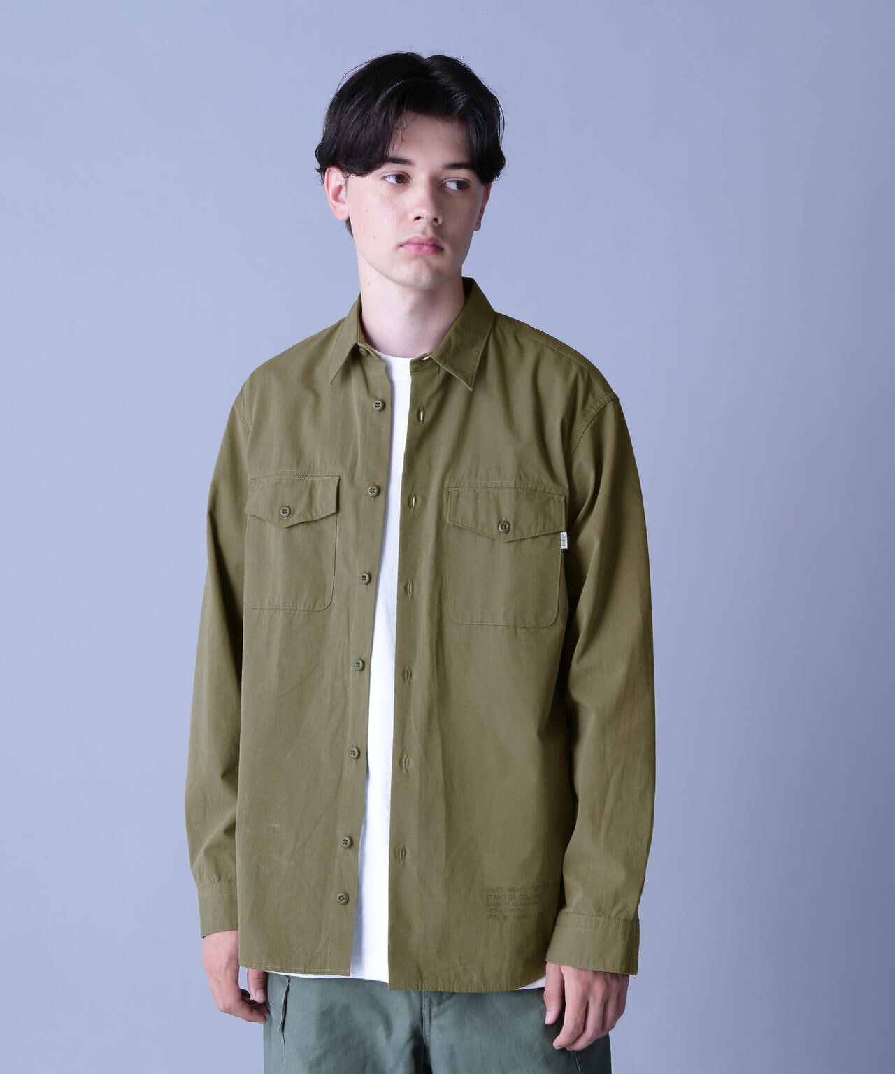 BASIC ARMY POPLIN L/S SHIRT / ベーシック アーミー ポプリン 長袖 