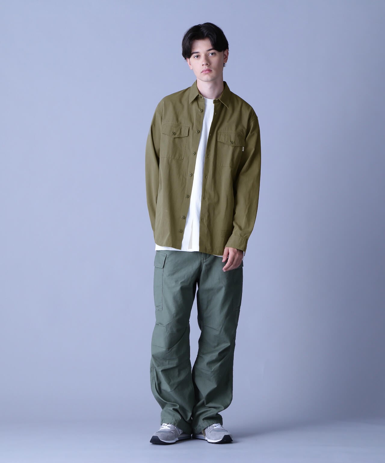 BASIC ARMY POPLIN L/S SHIRT / ベーシック アーミー ポプリン 長袖 