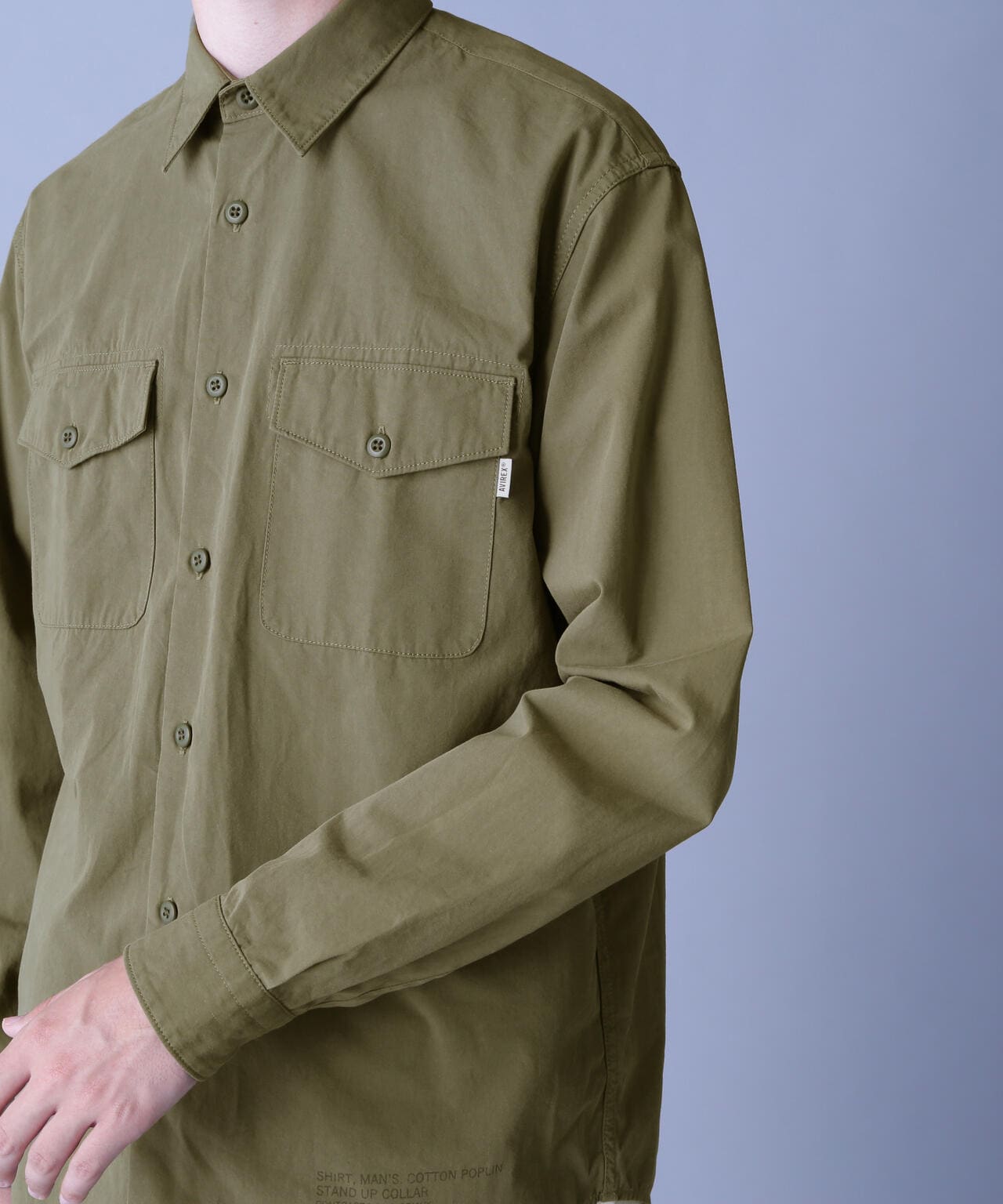 BASIC ARMY POPLIN L/S SHIRT / ベーシック アーミー ポプリン 長袖 