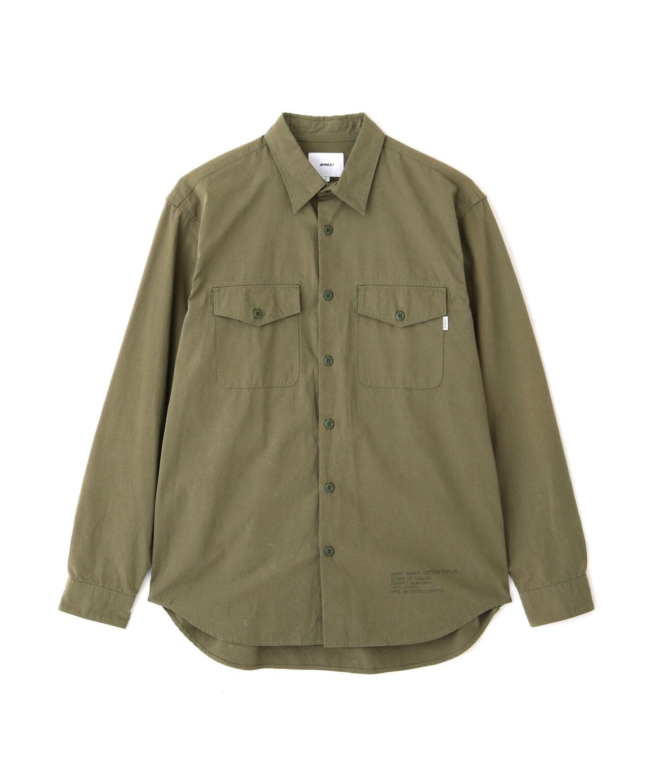 BASIC ARMY POPLIN L/S SHIRT / ベーシック アーミー ポプリン 長袖