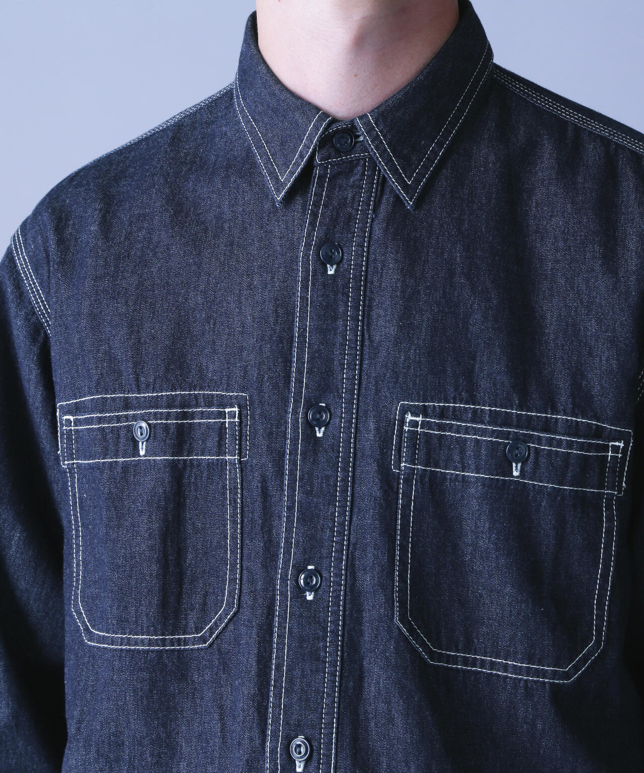 BASIC LIGHT DENIM L/S SHIRT / ベーシック ライト デニム 長袖 シャツ