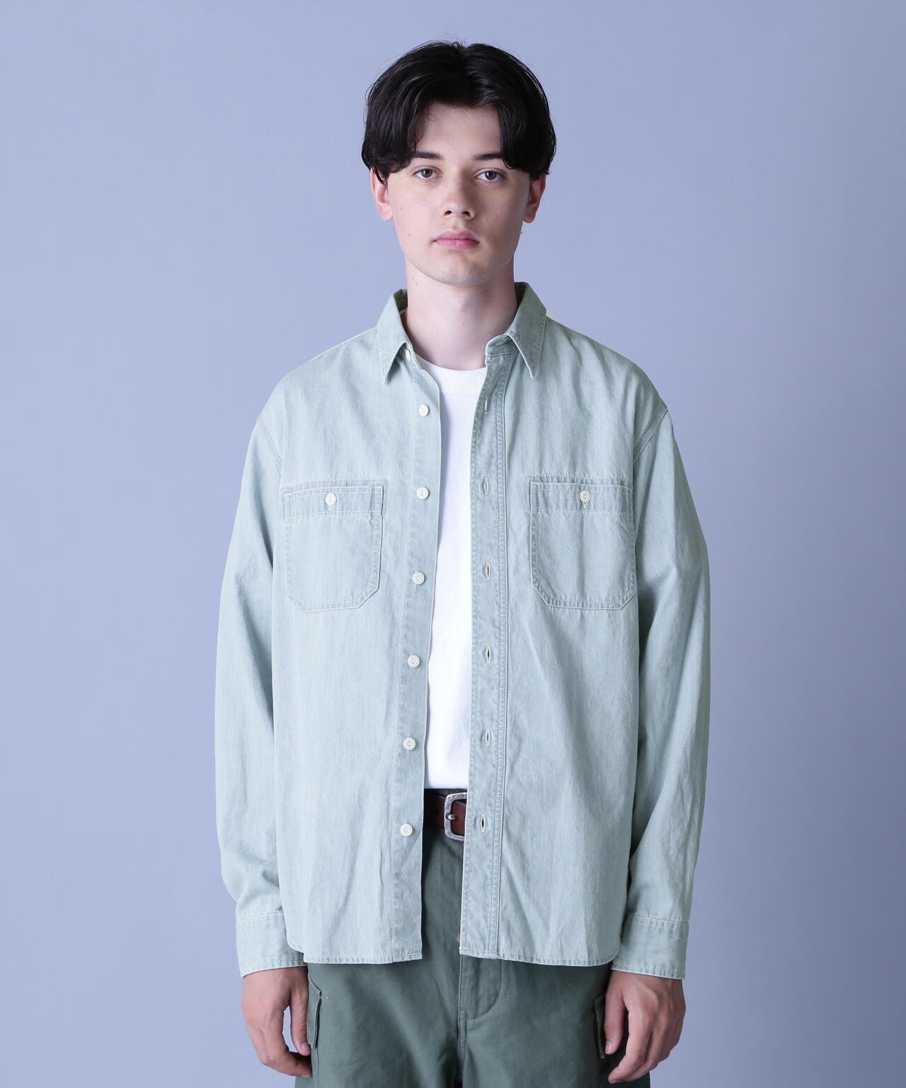 BASIC LIGHT DENIM L/S SHIRT / ベーシック ライト デニム 長袖 シャツ ...