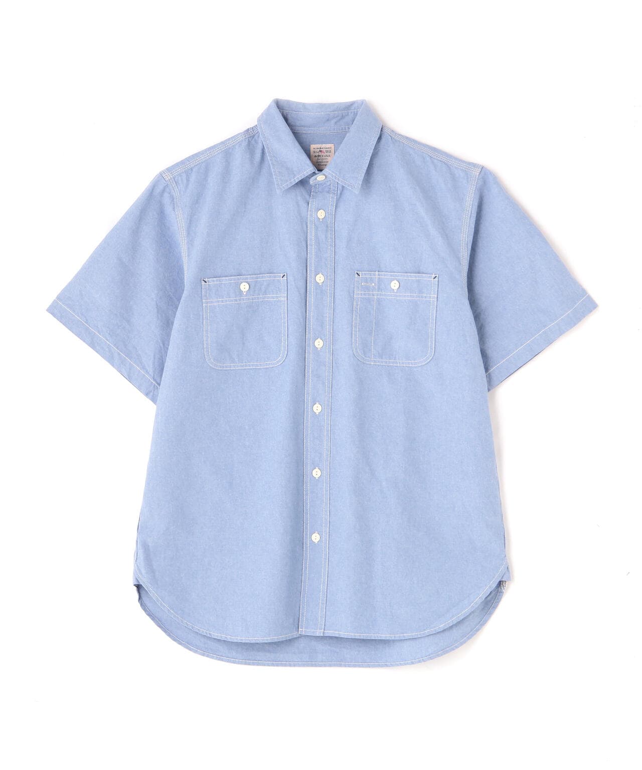 DAILY/デイリー》BASIC CHAMBRAY S/S SHIRT / 半袖シャンブレーシャツ 