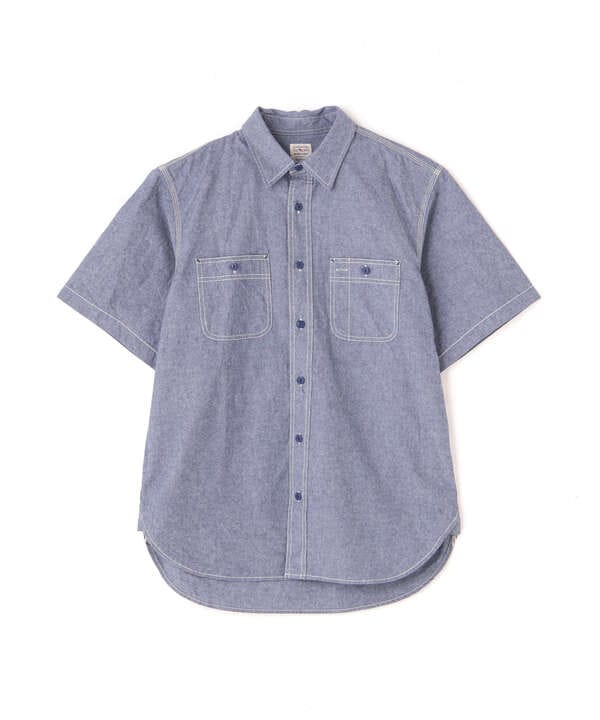 《DAILY/デイリー》BASIC CHAMBRAY S/S SHIRT / 半袖シャンブレーシャツ/AVIREX/アヴィレック