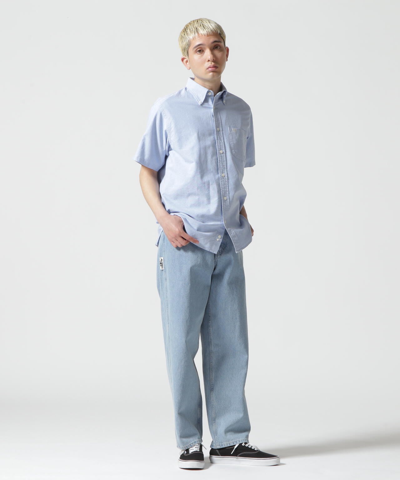 DAILY/デイリー》BASIC OXFORD S/S B.D. SHIRT/半袖オックスフォード 