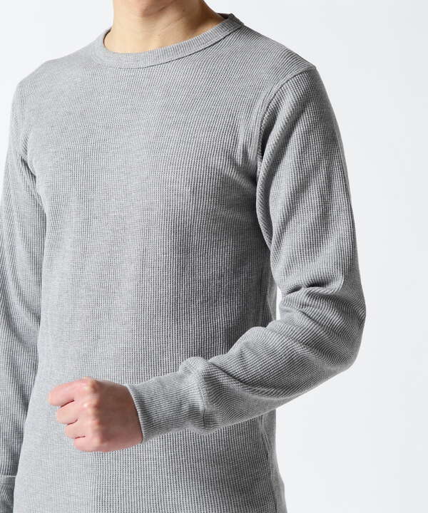 《DAILY/デイリー》THERMAL L/S CREW NECK T-SHIRT/サーマル 長袖 クルーネック Tシャツ 