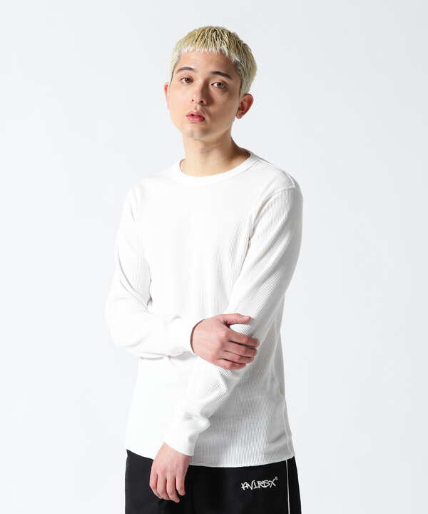 《DAILY/デイリー》THERMAL L/S CREW NECK T-SHIRT/サーマル 長袖 クルーネック Tシャツ 