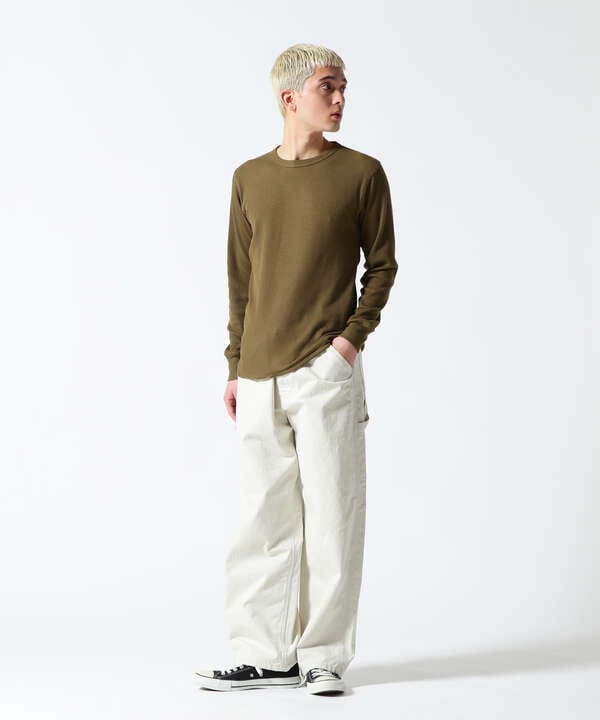 《DAILY/デイリー》THERMAL L/S CREW NECK T-SHIRT/サーマル 長袖 クルーネック Tシャツ 