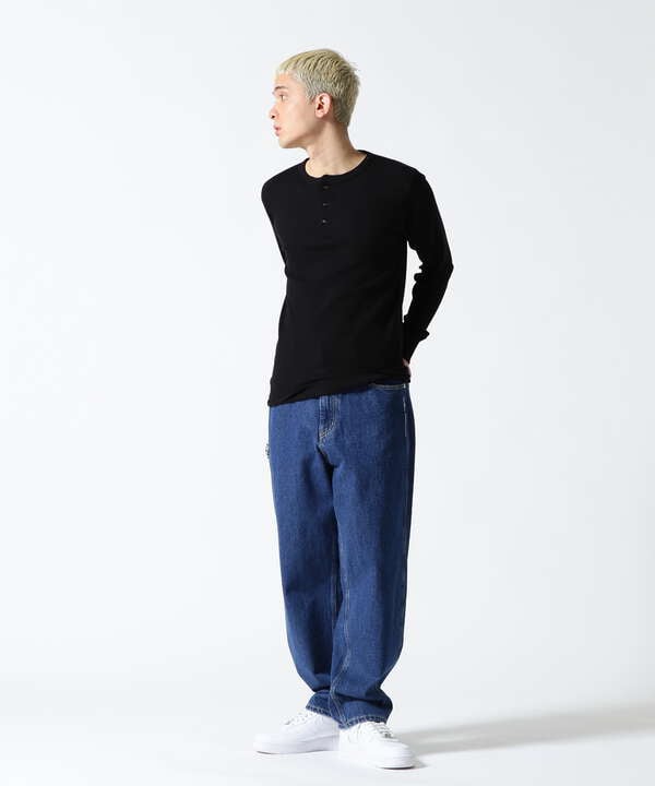 《DAILY/デイリー》THERMAL L/S HENLEY NECK T-SHIRT/サーマル 長袖 ヘンリーネック Tシャツ 