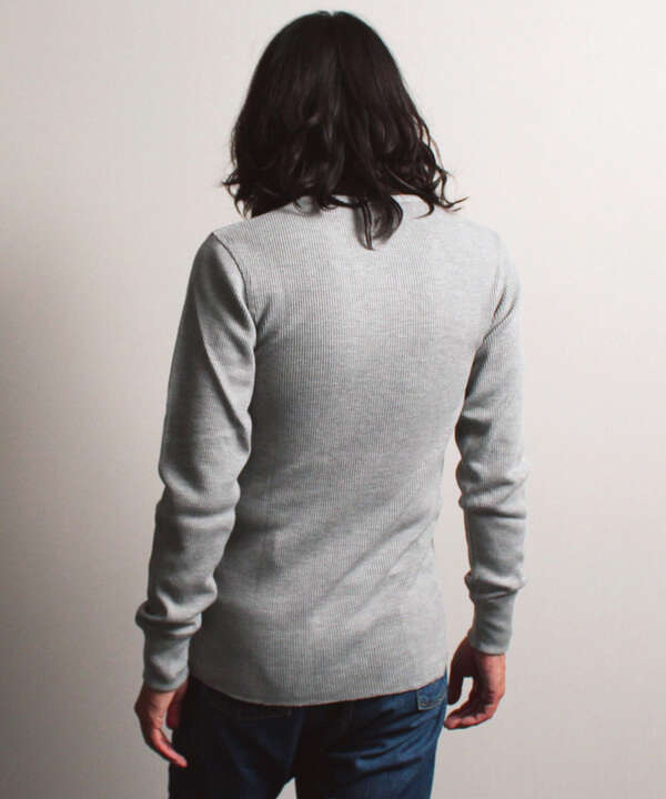 《DAILY/デイリー》THERMAL L/S HENLEY NECK T-SHIRT/サーマル 長袖 ヘンリーネック Tシャツ 