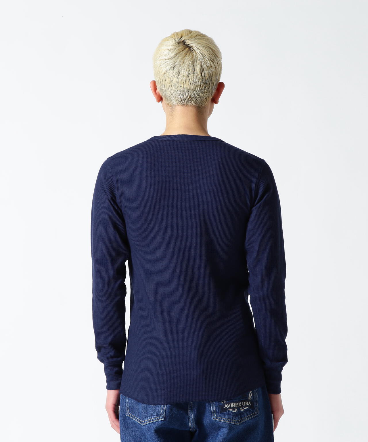 DAILY/デイリー》THERMAL L/S HENLEY NECK T-SHIRT/サーマル 長袖 ヘンリーネック Tシャツ | AVIREX (  アヴィレックス ) | US ONLINE STORE（US オンラインストア）