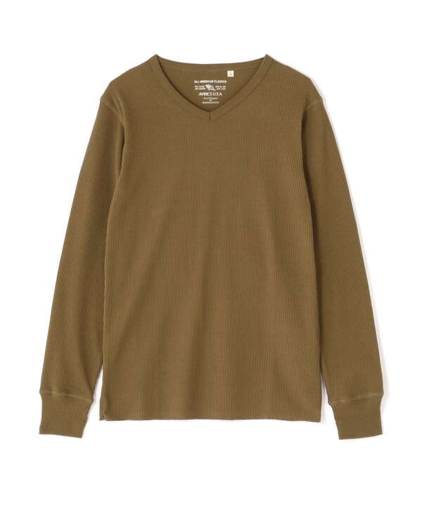 《DAILY/デイリー》THERMAL L/S V-NECK T-SHIRT/サーマル 長袖 ブイネック Tシャツ 