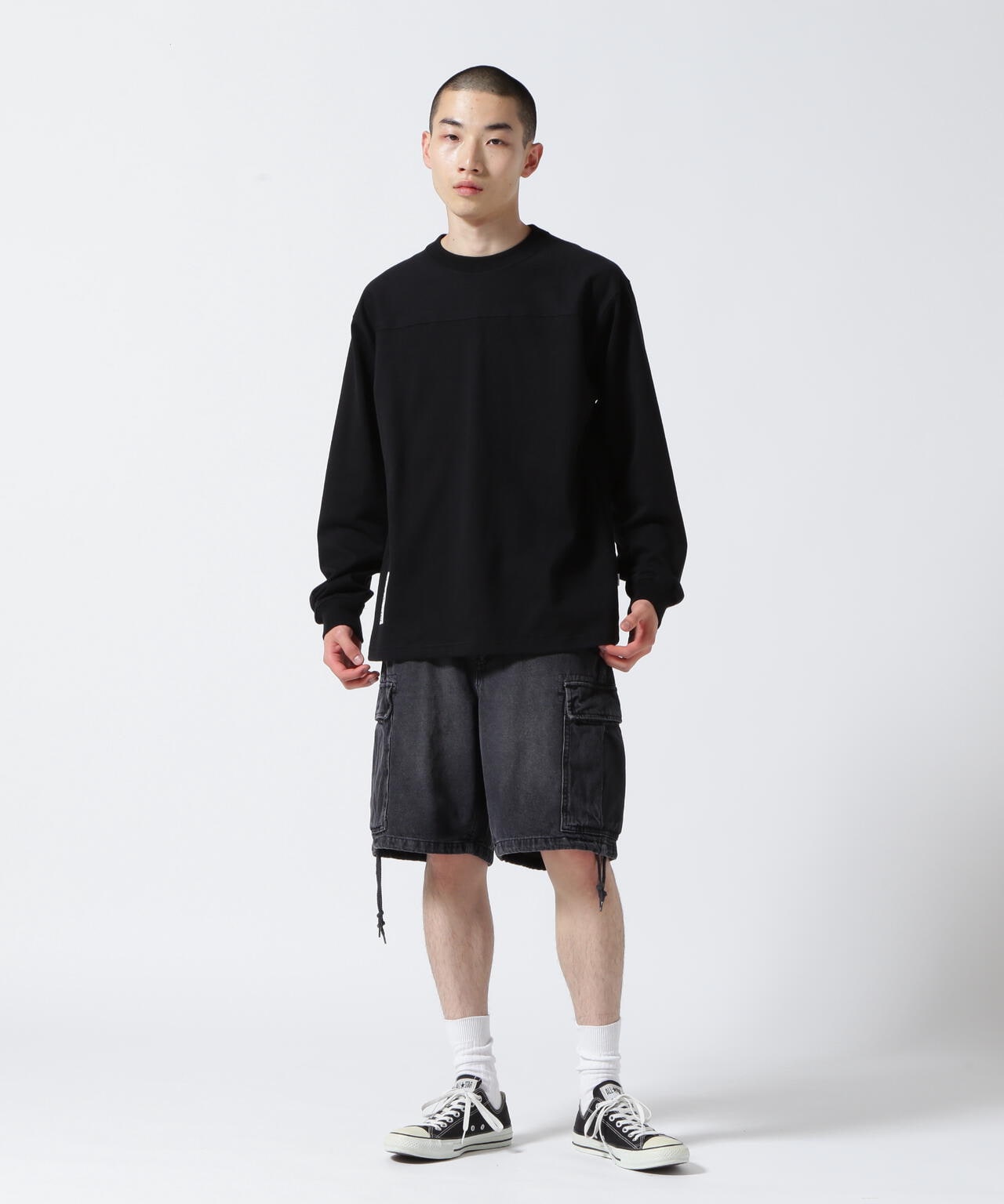 BASIC HEAVYWEIGHT L/S FOOTBALL T-SHIRT / ベーシック ヘビーウェイト 長袖 フットボール Tシャツ 