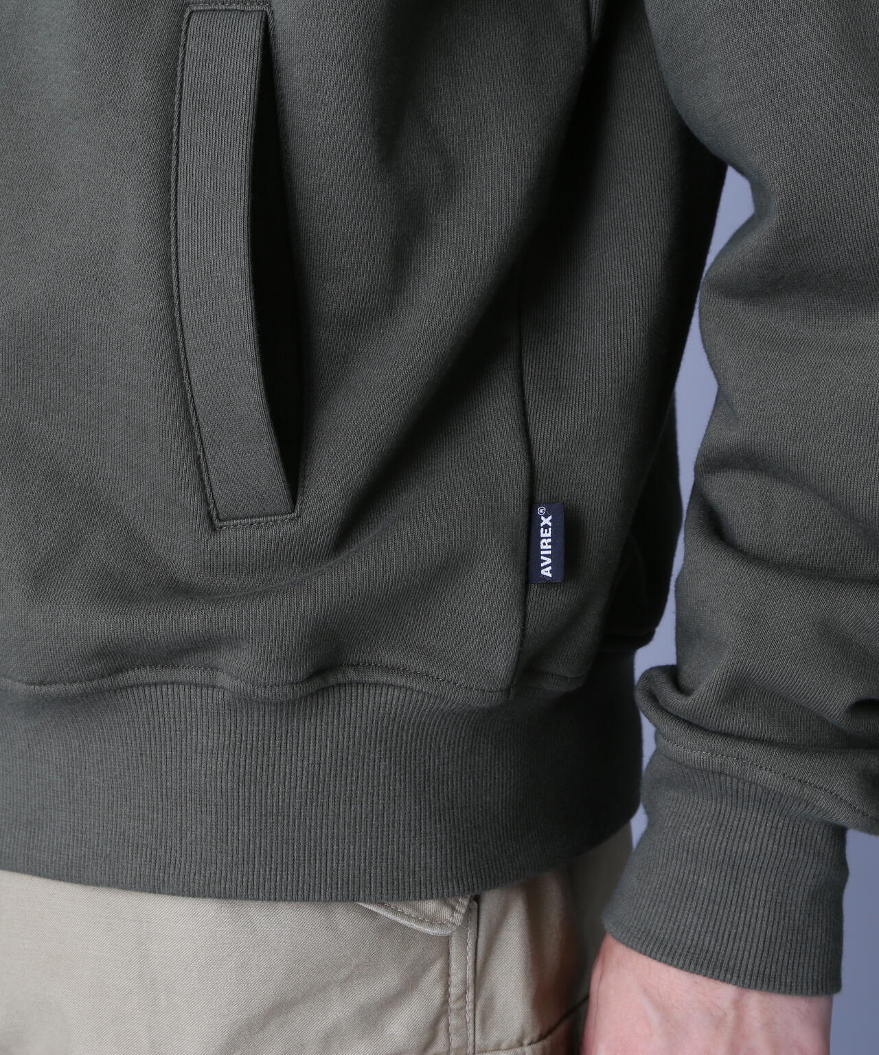 FATIGUE STAND ZIPUP SWEAT / ファティーグ ジップアップ スウェット  / AVIREX / アヴィレックス