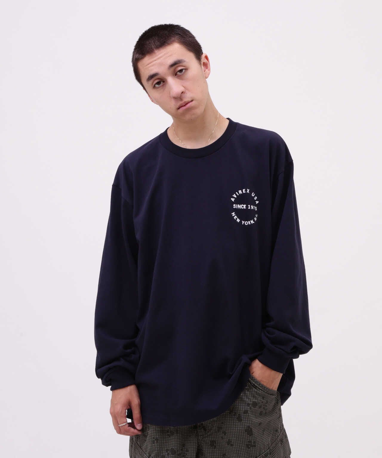 VARSITY LOGO L/S T-SHIRT / バーシティ ロゴ 長袖Tシャツ/ AVIRE