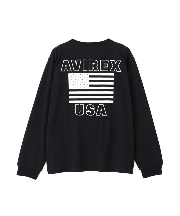 《WEB&DEPOT限定》AMERICAN FLAGS L/S T-SHIRT / アメリカン フラッグス 長袖 Tシャツ / AVIREX