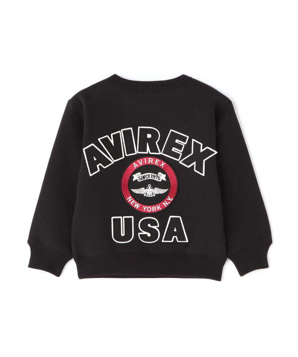 《KIDS / キッズ》VARSITY LOGO CREWNECK SWEAT / ヴァーシティ ロゴ クルーネック スウェット / 