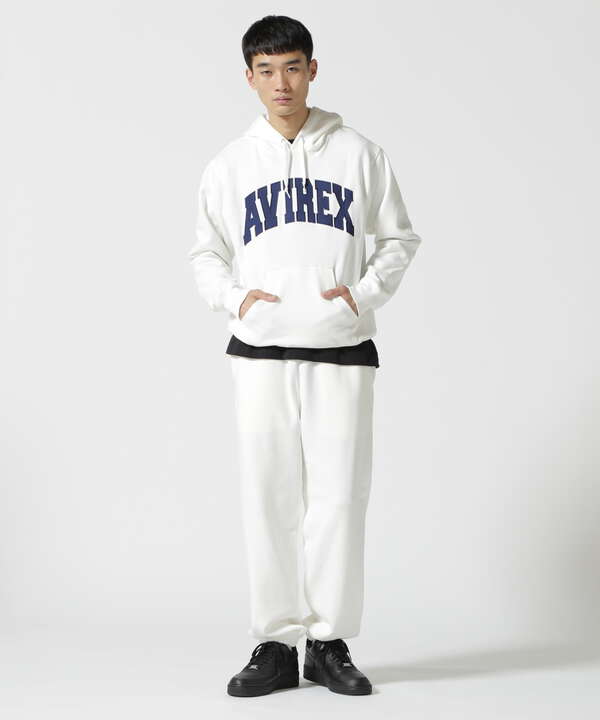 《DAILY/デイリー》PULLOVER SWEAT PARKA LOGO / プルオーバー スウェット パーカー ロゴ / AVIREX 