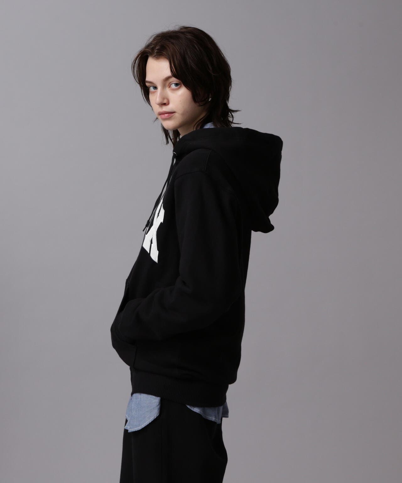 DAILY/デイリー】ZIP UP SWEAT PARKA LOGO / ジップアップ スウェット