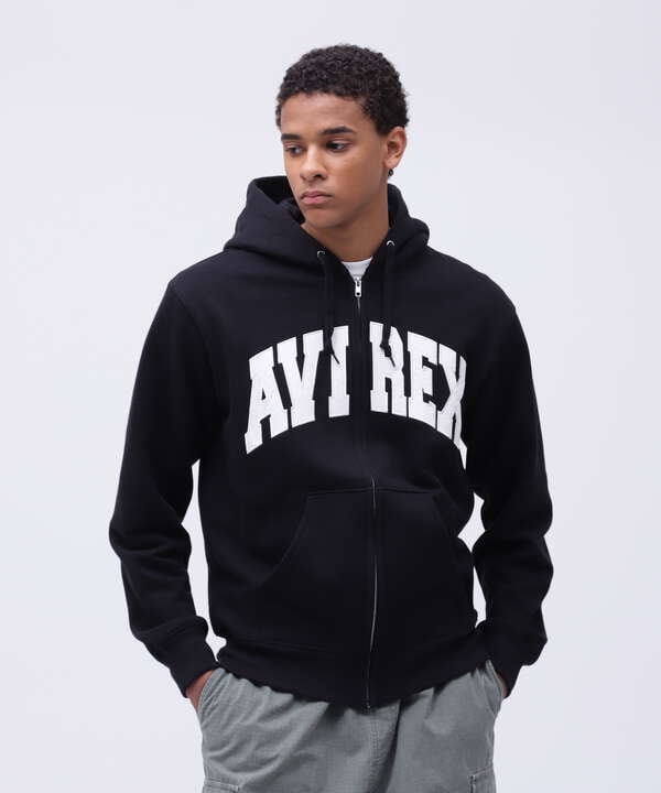 《DAILY/デイリー》ZIP UP SWEAT PARKA LOGO / ジップアップ スウェット パーカー ロゴ / AVIREX / 