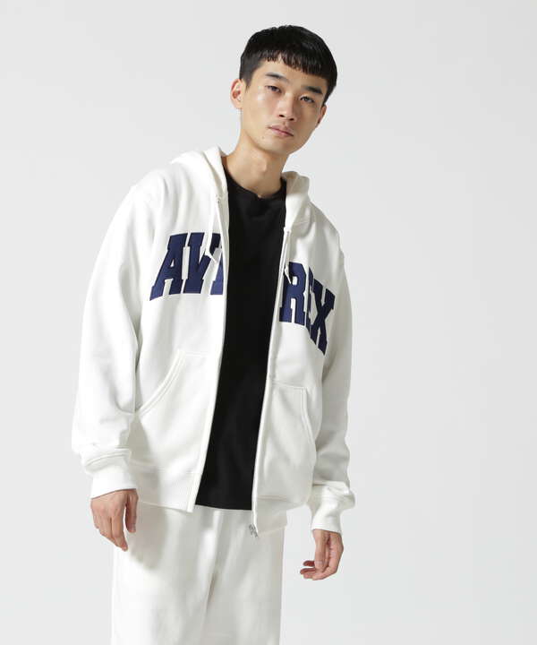 《DAILY/デイリー》ZIP UP SWEAT PARKA LOGO / ジップアップ スウェット パーカー ロゴ / AVIREX / 