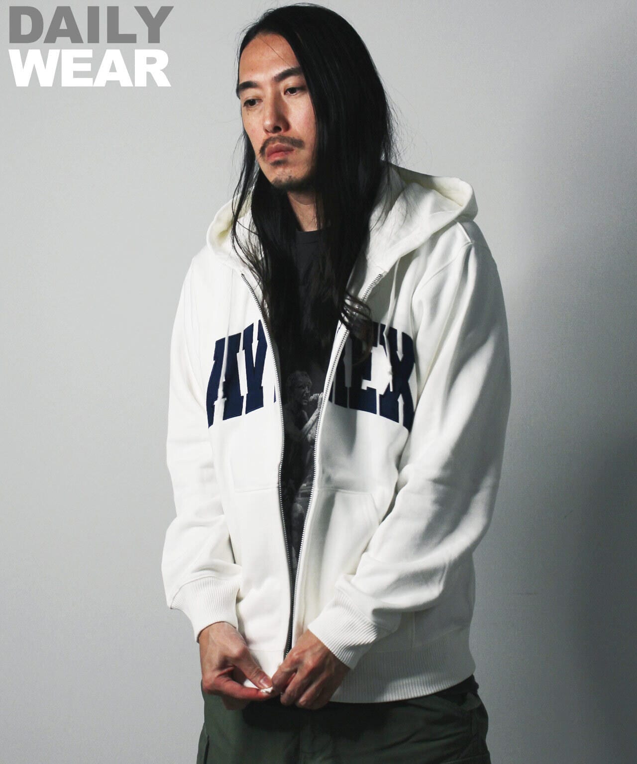 DAILY/デイリー》ZIP UP SWEAT PARKA LOGO / ジップアップ スウェット 